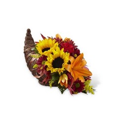 The FTD Fall Harvest Cornucopia  from Backstage Florist in Richardson, Texas